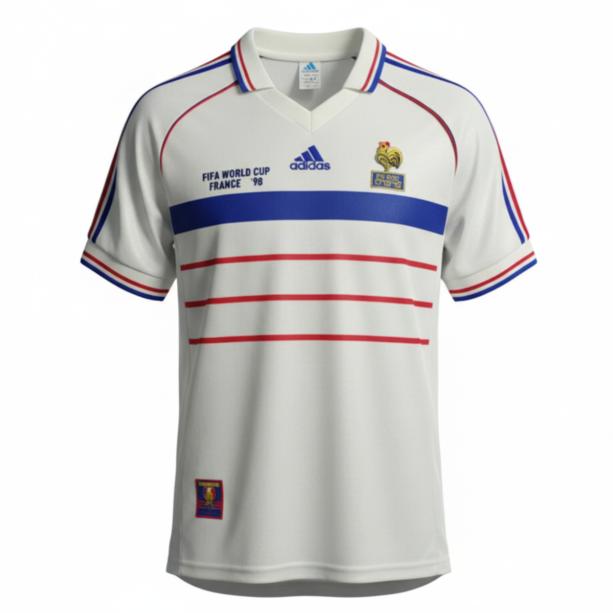 Camisa França Away 1998 Retrô - Branca