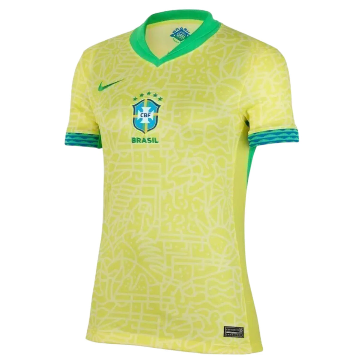 Camisa Brasil Feminina Home 2024 - Amarela