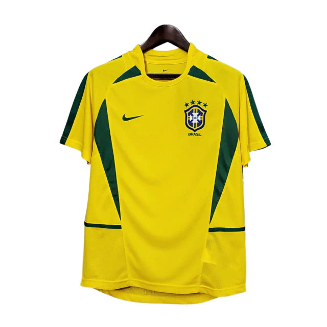 Camisa Retrô 2002 Seleção Brasileira I Amarela