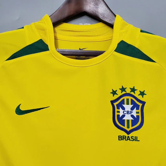 Camisa Retrô 2002 Seleção Brasileira I Amarela